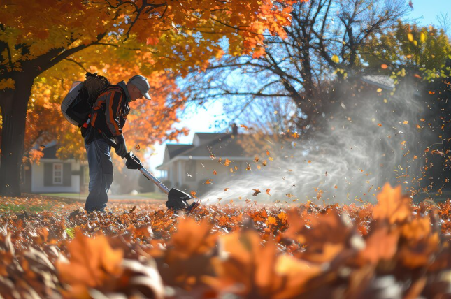 how much dnb does electric leaf blower produce